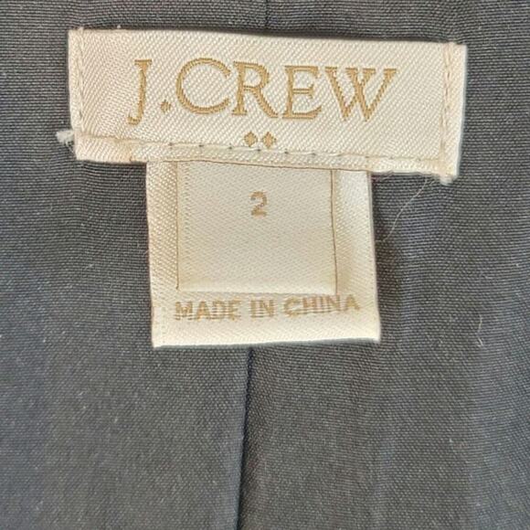 J. CREW WOOL BLEND 2 BUTTON BLAZER IN BLACK, SZ 2 - Picture 3 of 11